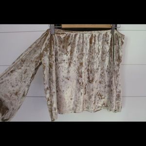 Hollister off the shoulder, velvet blouse